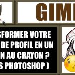 transformer une photo en un dessin sur GIMP 2.8 en 3 méthodes – vidéo 9 – # 4