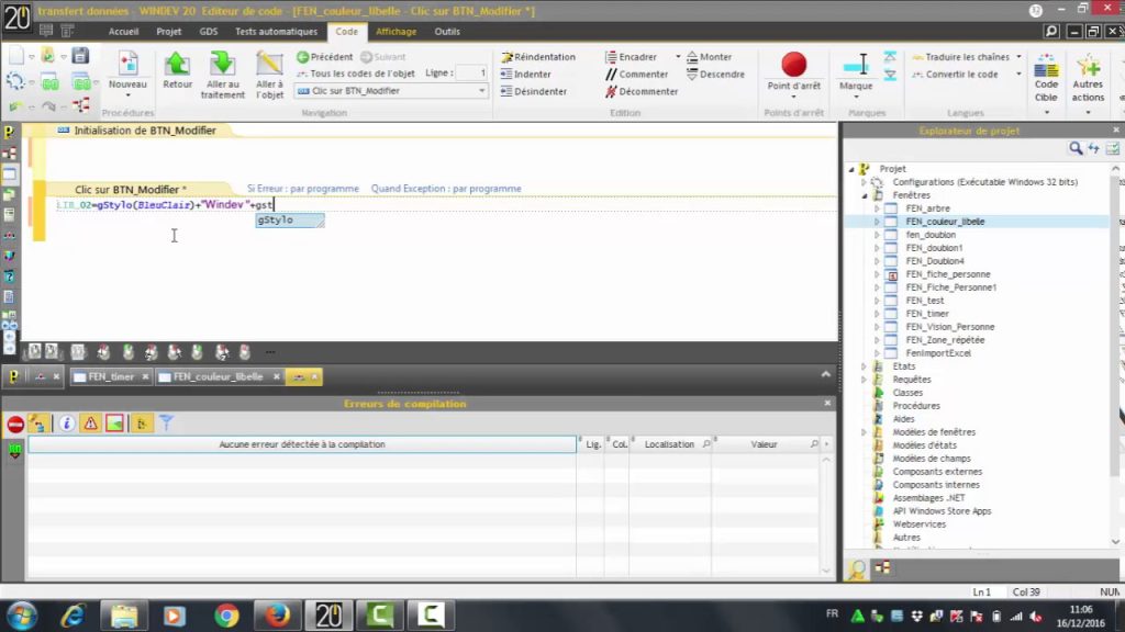 La fonction gStylo en Windev
