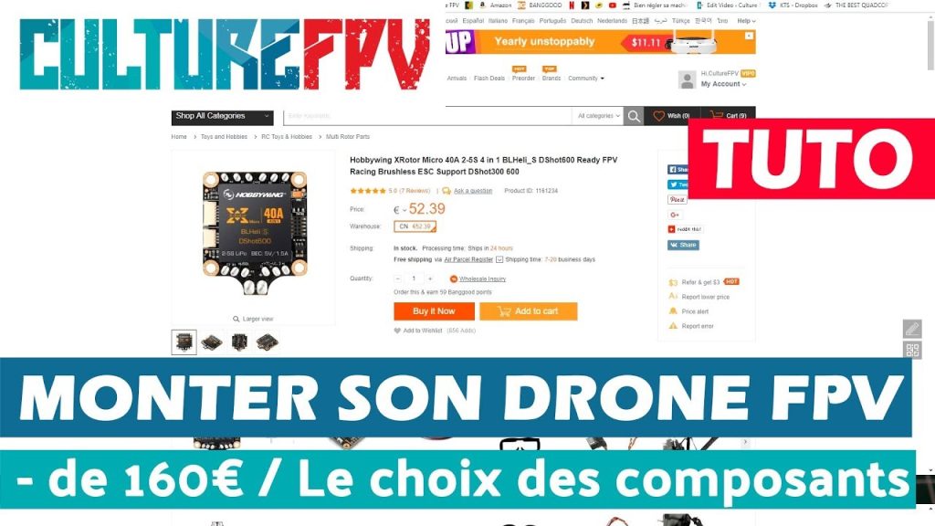 Monter son drone racer FPV pour 160€ de A à Z | Choix des composants | Part 1