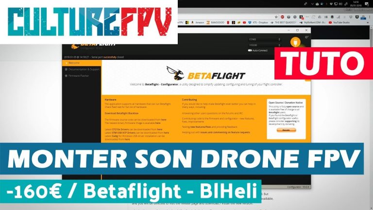 Monter son drone racer FPV pour 160€ de A à Z | Paramétrage complet betaflight 3.2 | BlHeli | Part 3