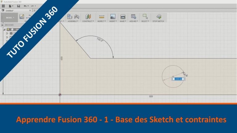 ⚙️ Découvrir Fusion 360 – Tutoriel 1 – Bases des sketch