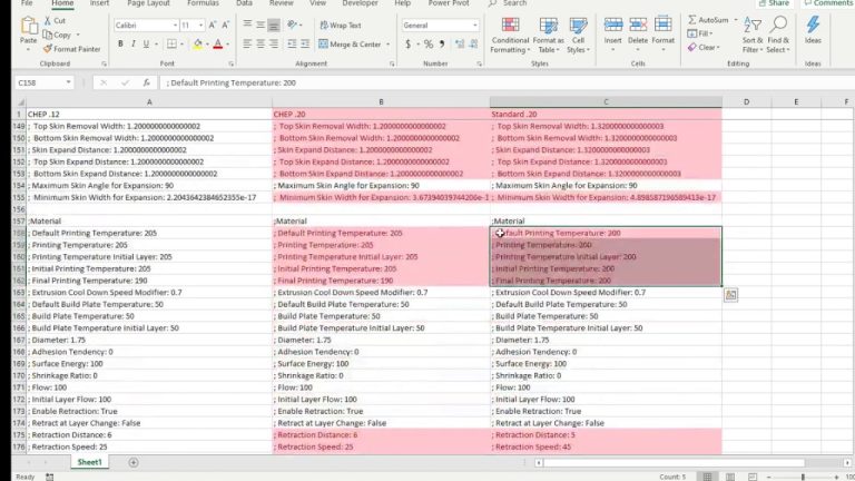 How to compare Cura profiles
