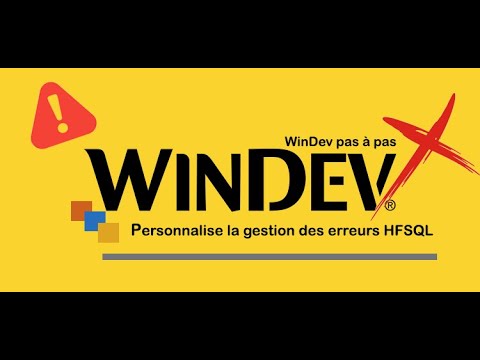Personnalise la gestion des erreurs HFSQL