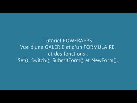 PowerApps – Galerie/Formulaire