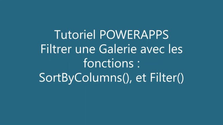 PowerApps – Filtre