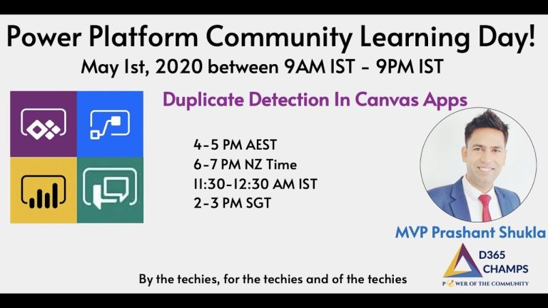 Duplicate Detection In Canvas Apps- Power Platform Community Learning Day (1st May 2020)