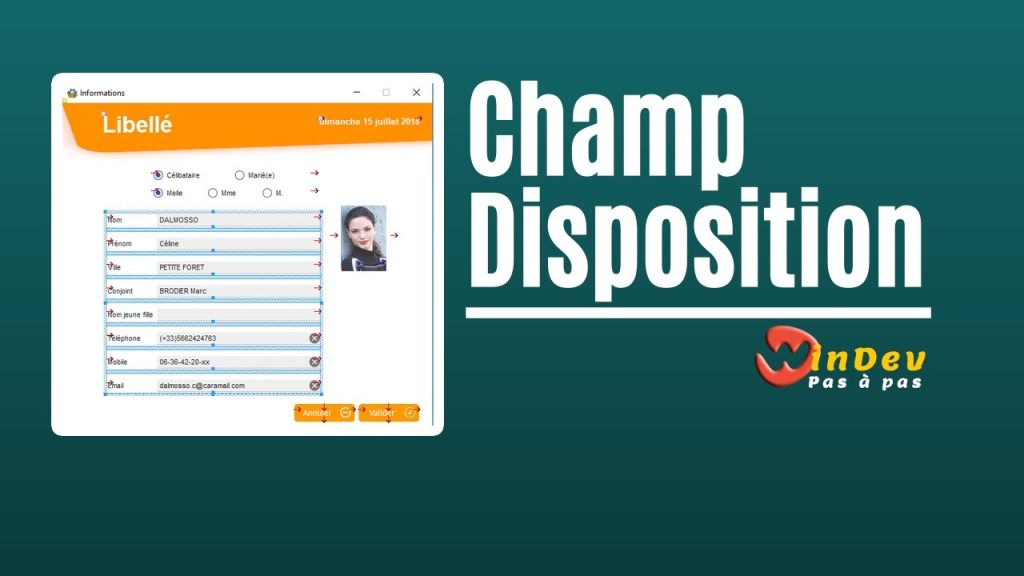 Le champ Disposition (Layout)