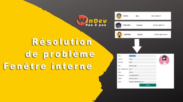 Résolution de problème Fenêtre interne affiche le même enregistrement