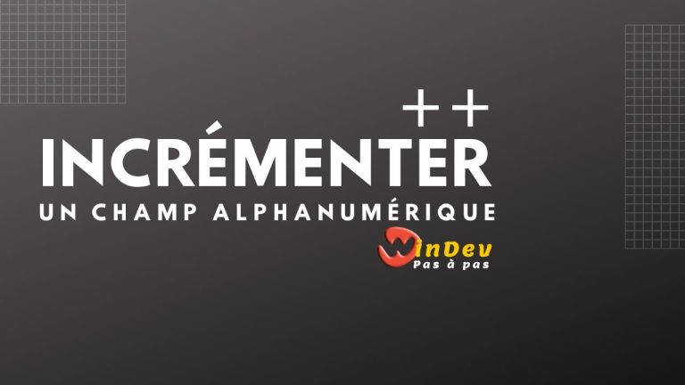Incrémentation d’une rubrique alphanumérique