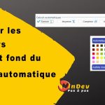 Modifier les couleurs texte et fond du calcul automatique