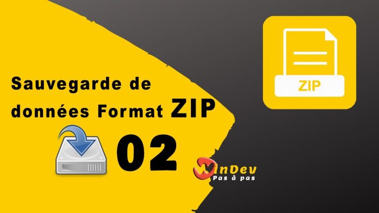 Sauvegarde de données au format ZIP