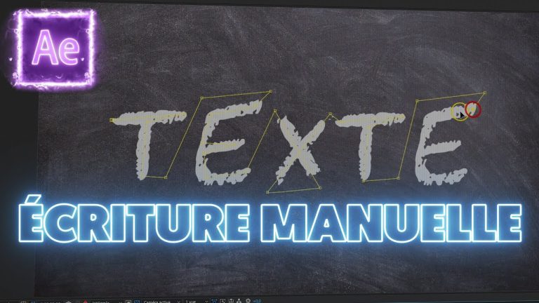 Créer une ANIMATION DE TEXTE MANUELLE sur AFTER EFFECTS (s’écrit tout seul, manuscrite)