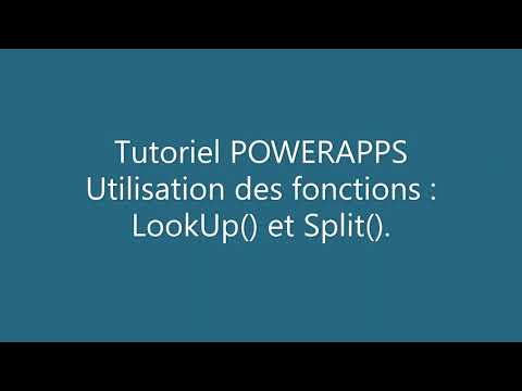 PowerApps – Formules : LookUp() et Split().