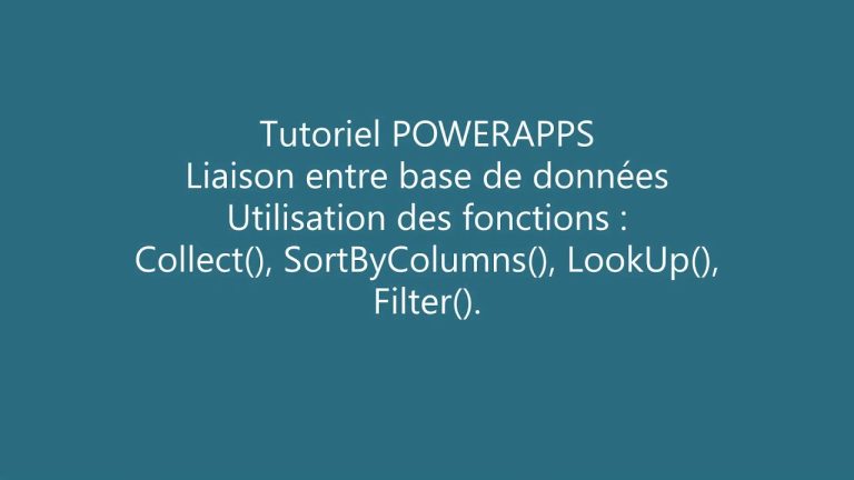 PowerApps – Récupérer une ou plusieurs informations d’une liste Sharepoint