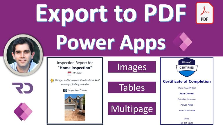 Power Apps Export to PDF