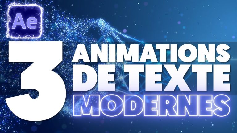 3 ANIMATIONS de TEXTE MODERNES sur AFTER EFFECTS 2021