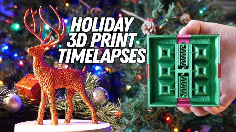 8 Satisfying Holiday 3D Print TimeLapses on the Elegoo Neptune 3 Pro 3D Printer