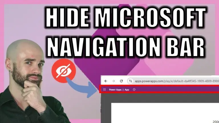 How to Hide the Microsoft Navigation Bar in Power Apps Canvas – Full Guide!