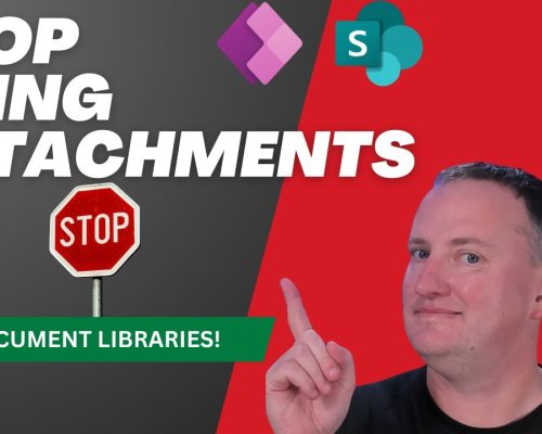 Use Document Libraries not Attachments with SharePoint