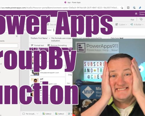 PowerApps GroupBy function and Nested Galleries