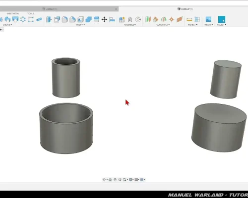 Fusion 360 – Loft (Lissage) entre deux tubes creux ne fonctionne pas ? … Solution ici – [Débutant]