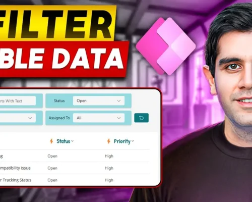 How to Filter SharePoint List Data in Power Apps TABLE Control | Multiple Filters