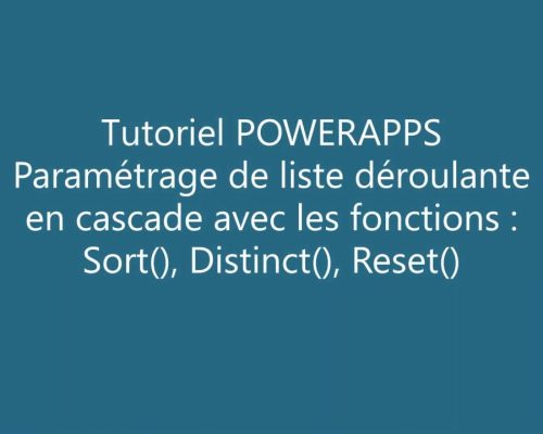 PowerApps – Liste déroulante en cascade