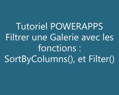 PowerApps – Filtre