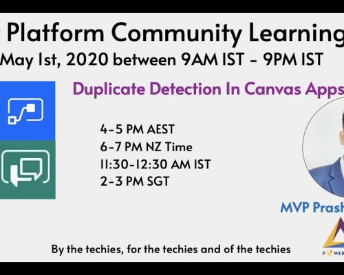 Duplicate Detection In Canvas Apps- Power Platform Community Learning Day (1st May 2020)