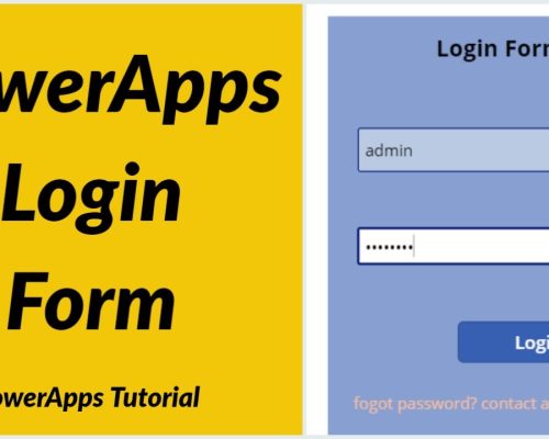 How to Create PowerApps Login Form