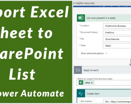 How to Import Excel Data to SharePoint List using Power Automate / MS Flow